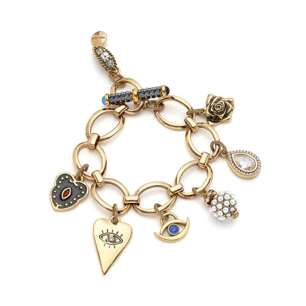 Guarded Heart Gold Plated Charm Bracelet - 1