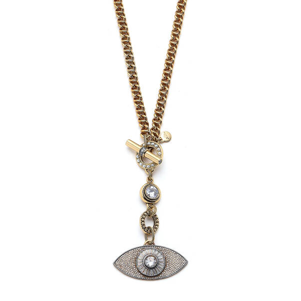 Guardian Eye Zircon Eye Charm Chain Necklace - 6