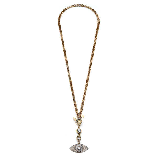 Guardian Eye Zircon Eye Charm Chain Necklace - 1