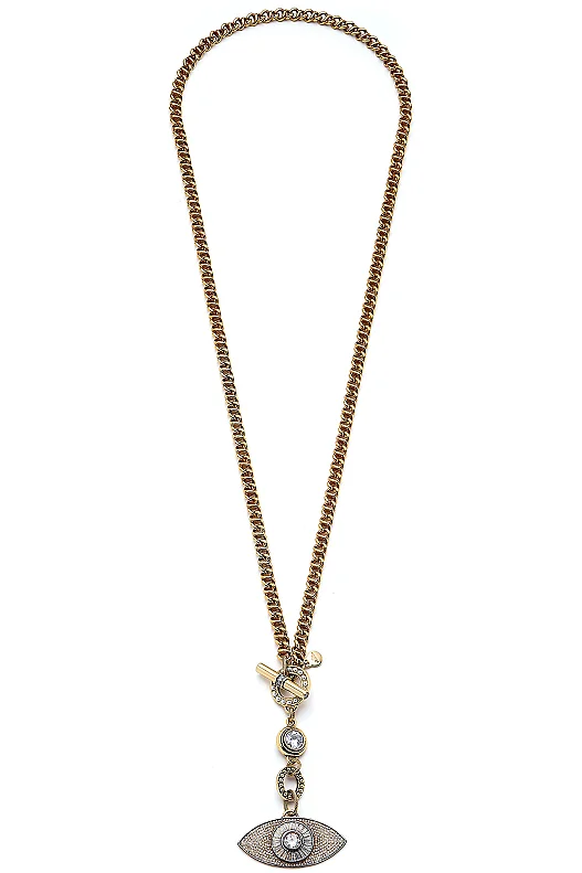 Guardian Eye Zirkon Göz Charm Zincir Kolye - 