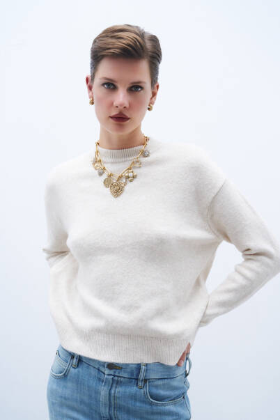 Gypsy Altın Kaplama Halka İğneli Küpe - 11