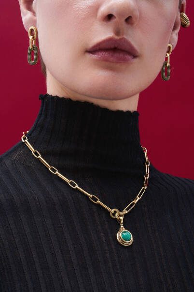 Gypsy Gold Plated Hoop Pinned Earrings - 10