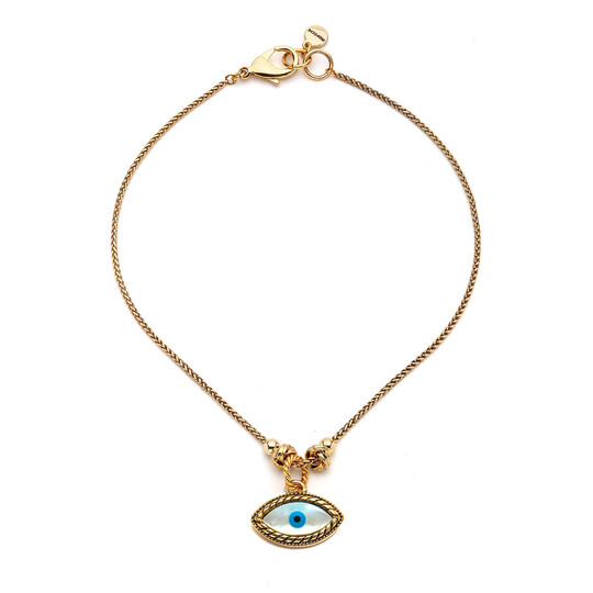 Gizmo Gold Plated Eye Chain Necklace