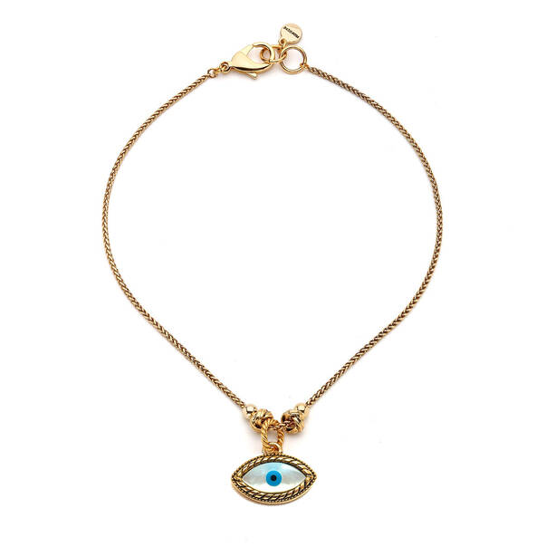 Gizmo Gold Plated Eye Chain Necklace - 2