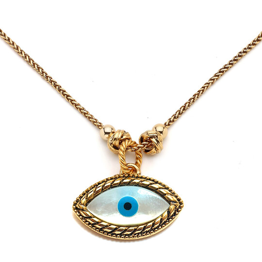 Gizmo Gold Plated Eye Chain Necklace