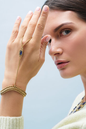 Halo Gold Plated Chain Shahmaran - (1)