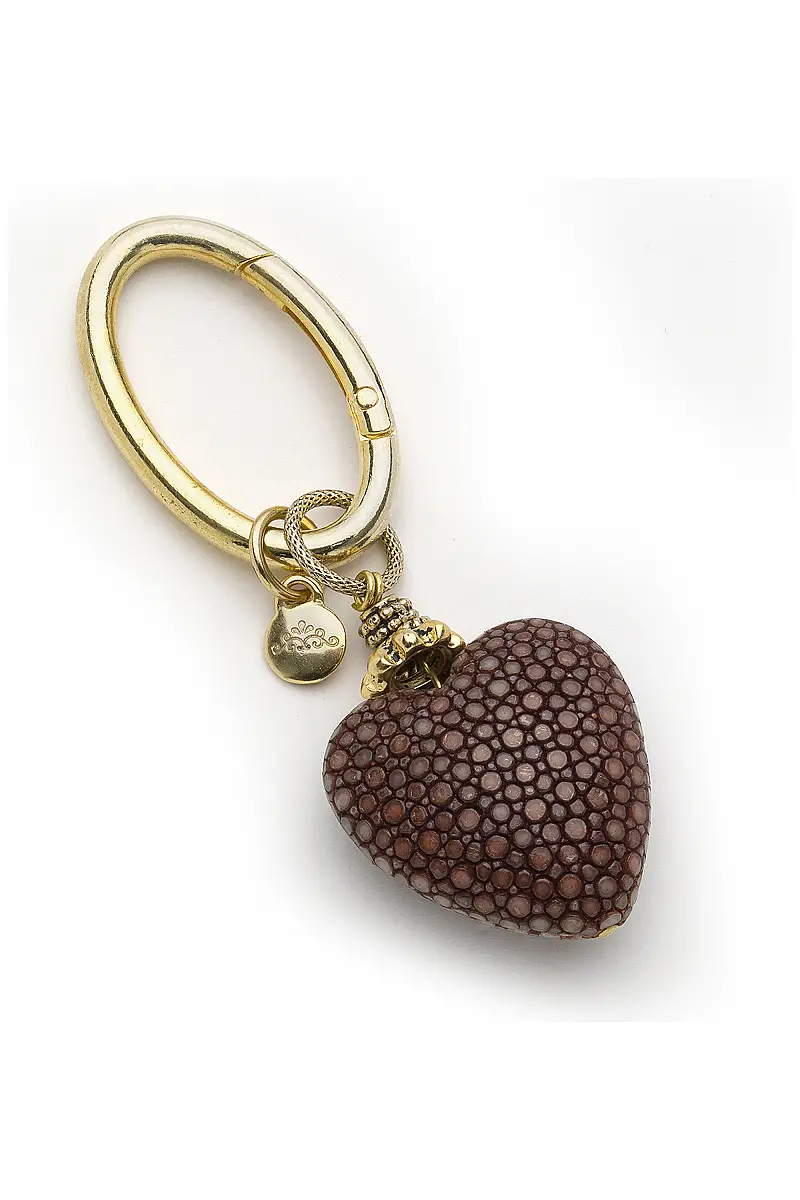 Heart Icon Altın Kaplama Kalp Charm Çanta Aksesuarı
