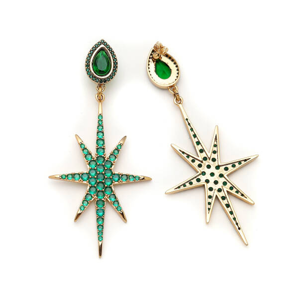 Heart Of Soil Star Charm Pinned Earrings - 3