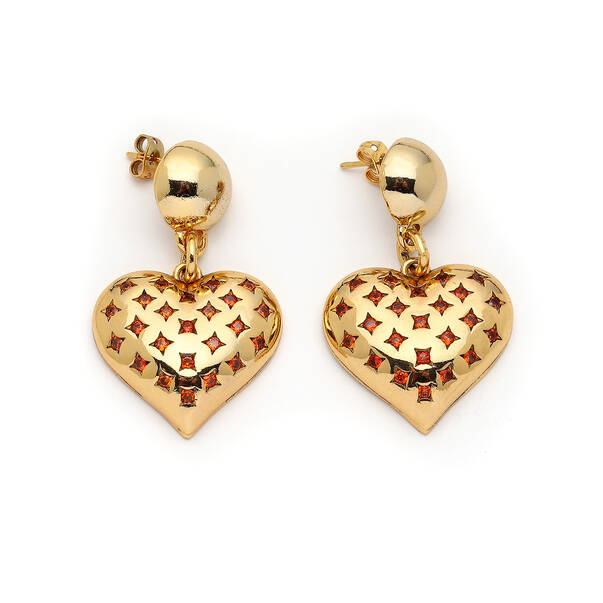 Hearts Kalp Charm Küpe - 1