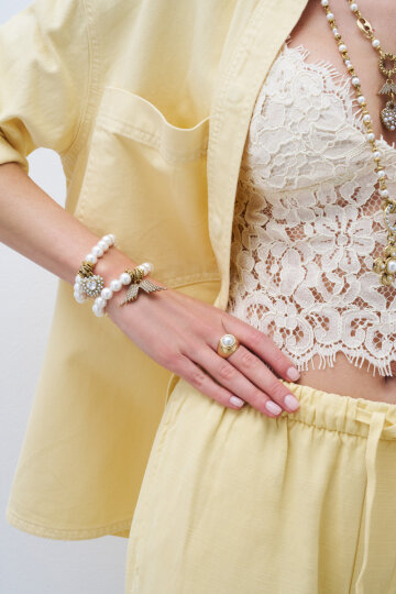 Hearty Pearl Bracelet - (1)