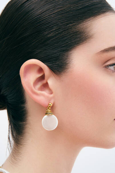 Heavenly Pearl Pinned Earrings - 2