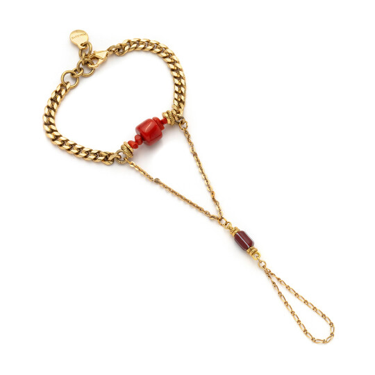Heritage Coral Natural Stone Chain Bashmer 