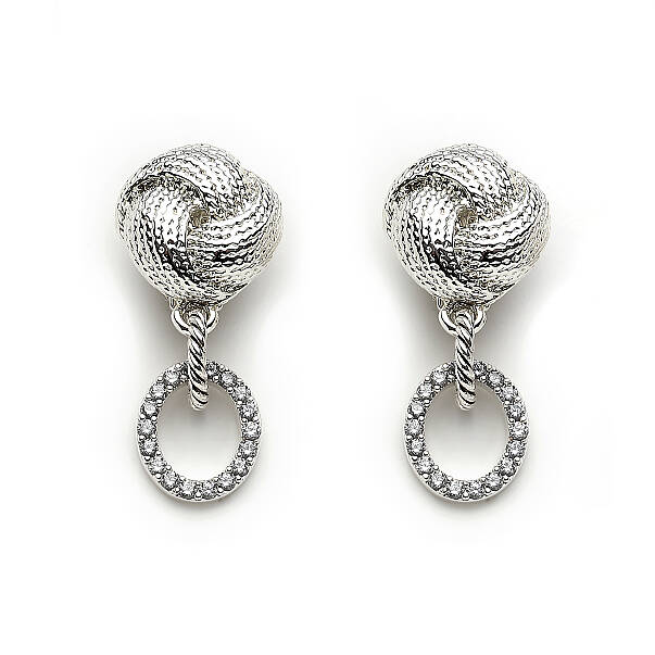 Hero Hoop Charm Silver Plated Clip-On Earrings - 1