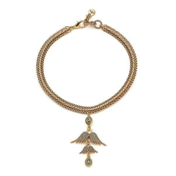 Hero Zirkon Altın Kaplama Charm Zincir Kolye - 1