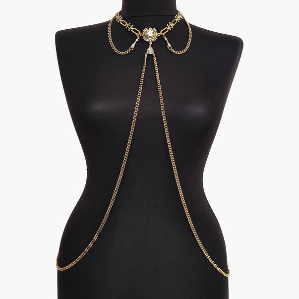 Honey Gold Plated Chain Body Chain - 3
