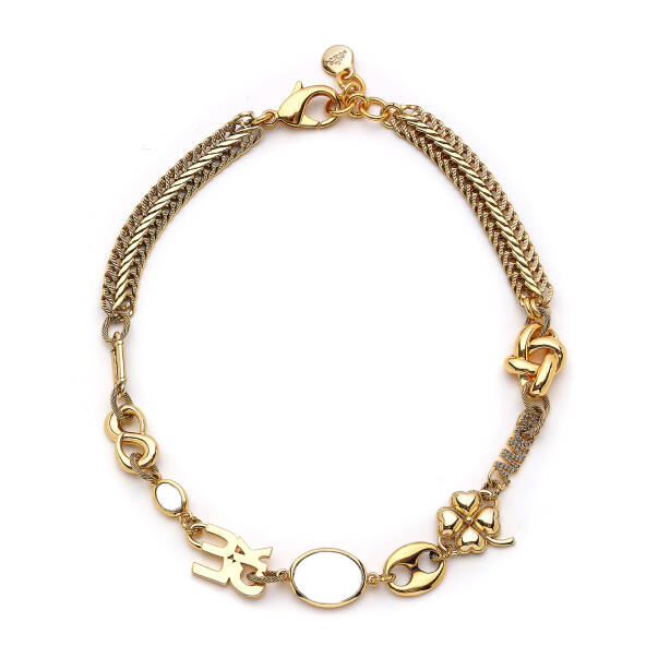 Illume Luck, Infinity and Clover Charm Gold Plated Chain Necklace - 1