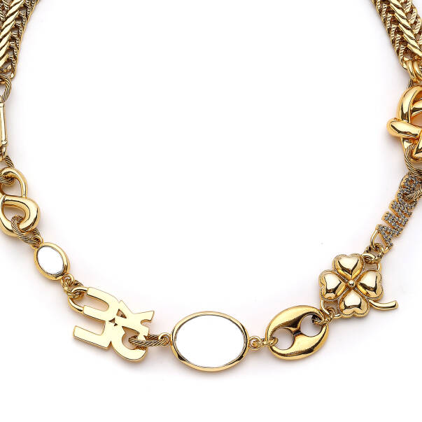 Illume Luck, Infinity and Clover Charm Gold Plated Chain Necklace - 2