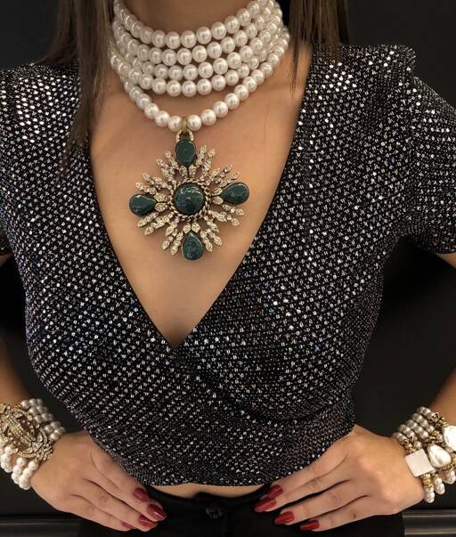 İnci Choker Kolye - 2