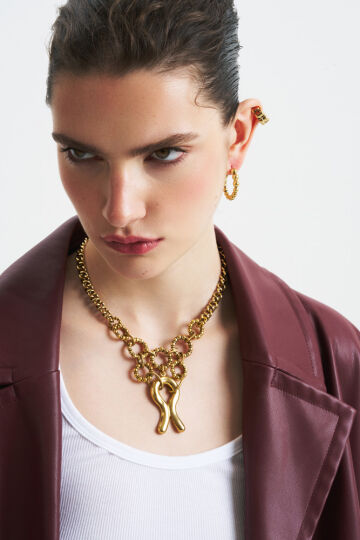 İnfinity Gold Plated Chain Necklace 