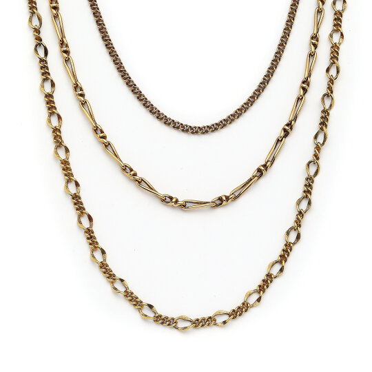 Infinity Links Gold Plated Chain Necklace - (1)