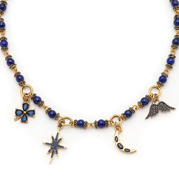 Inner Bond Charm Lapis Necklace - 3