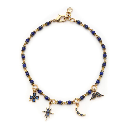 Inner Bond Charm Lapis Necklace - 