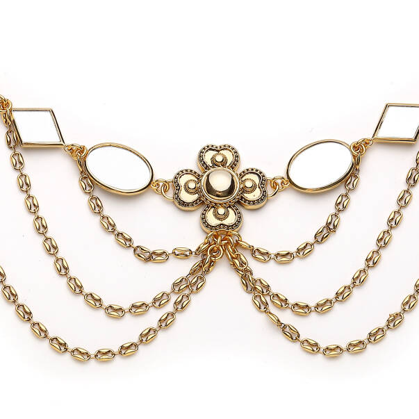 Inner You Clover Charm Gold Plated Chain Belt - 2