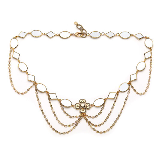 Inner You Yonca Charm Altın Kaplama Zincir Kemer - 