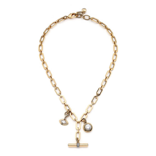 Insight Gold Plated Chain Charm Necklace - 1