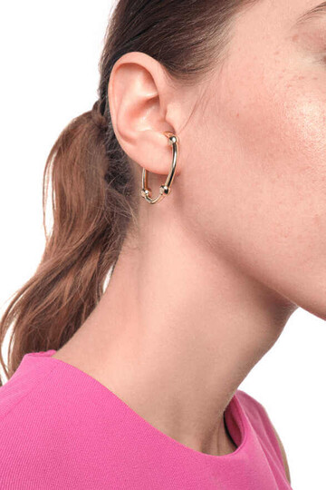 Jaka Altın Kaplama Kıkırdak Küpe - (1)