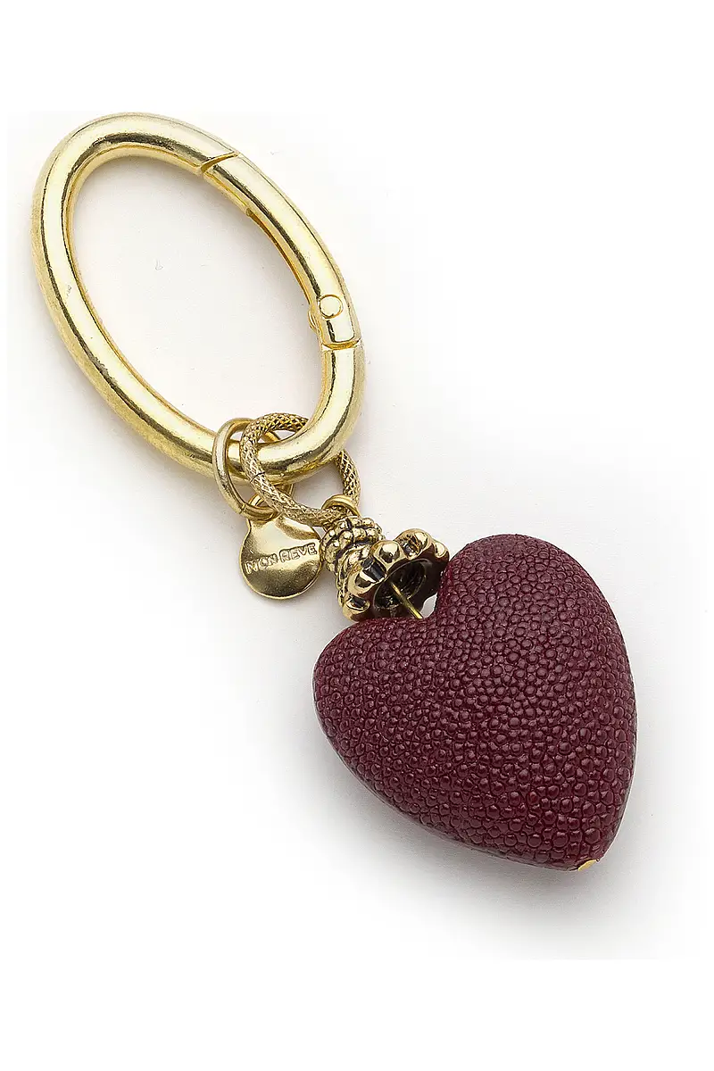 Je Taime Gold Plated Heart Charm Bag Accessory