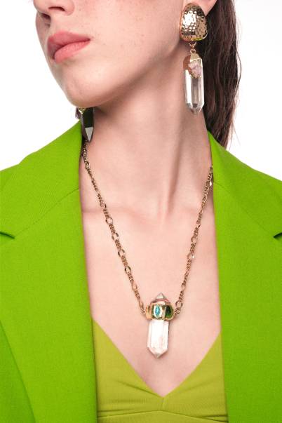 Jecer Turquoise Gold Plated Necklace - 2