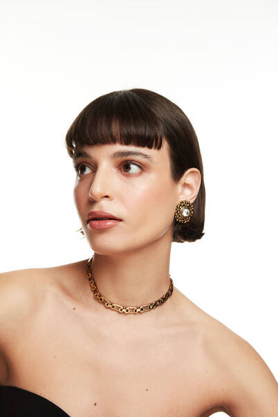 Joanna Zircon Gold Plated Evening Clip-On Earrings - 4