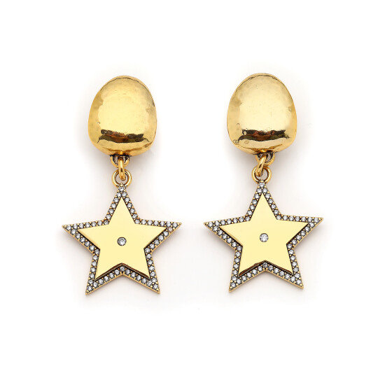 Johnson Gold Plated Star Clip-On Earrings 