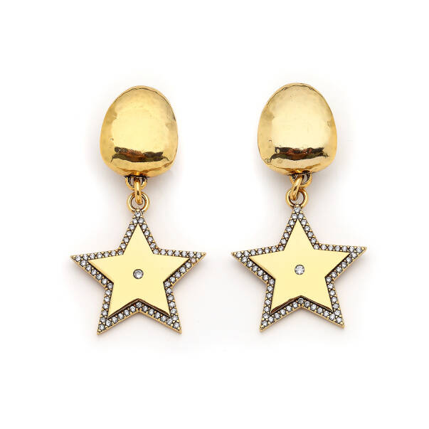 Johnson Gold Plated Star Clip-On Earrings - 1
