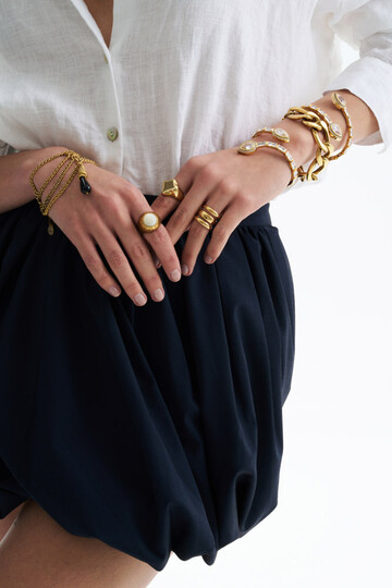 Luxe Altın Kaplama Zincir Bilezik - (1)