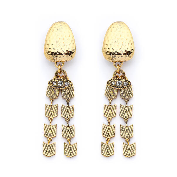 Juliette Gold Plated Evening Clip-On Earrings - 1