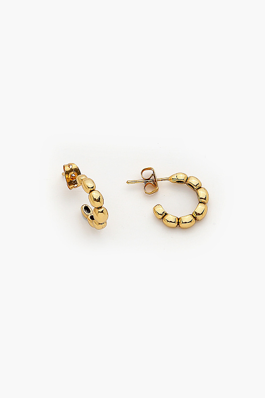 Kaia Altın Kaplama Küçük Halka İğneli Küpe - 