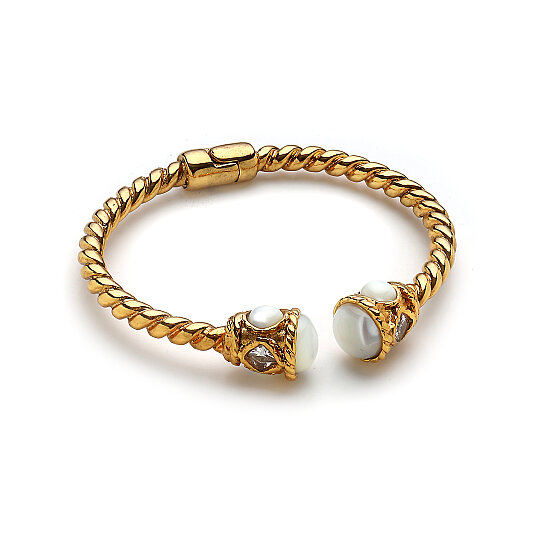 Castor Gold Plated Cuff Bracelet - (1)