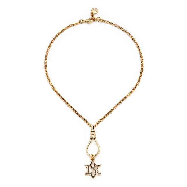 Kaye Zircon Gold Plated Charm Chain Necklace - 1