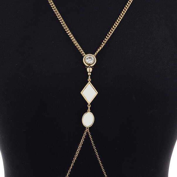 Kayra Gold Plated Chain Bodychain - 2