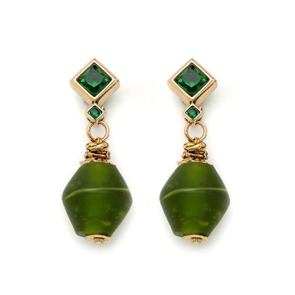 Kind Gaze Green Mika Clip On Earrings - 1