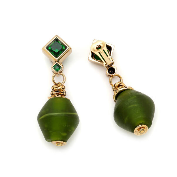 Kind Gaze Green Mika Clip On Earrings - 3