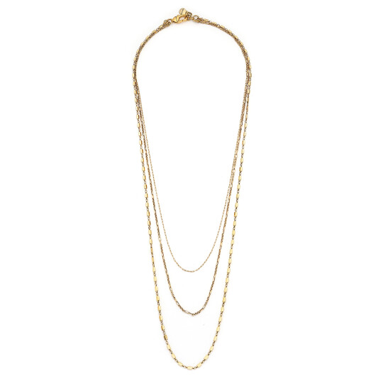 Kindness Gold Plated Multi Chain Necklace 