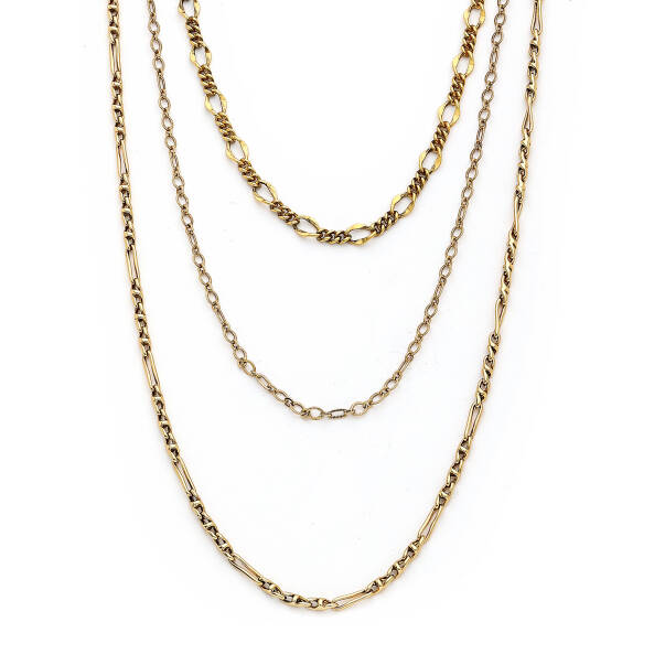 Kindness Gold Plated Multi Chain Necklace - 3