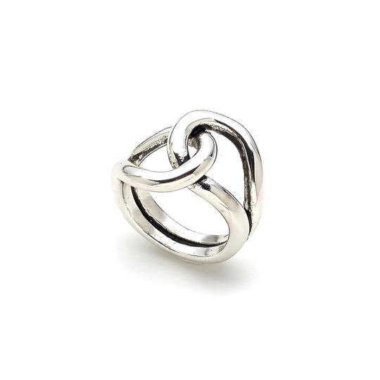 Knot Silver Plated Ring 