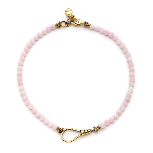 Bolted Pembe Kuvars Doğal Taş Kolye - 1