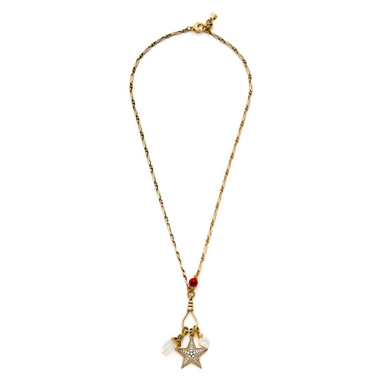 Starlit Zincir Zirkon Yıldız Charm Kolye - 