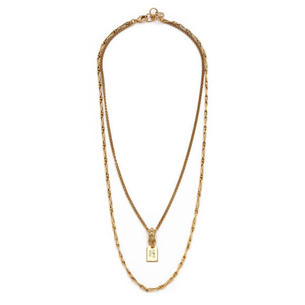 Sonia Altın Kaplama Zincir Kolye - 1