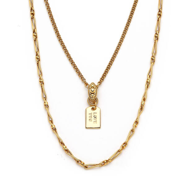 Sonia Altın Kaplama Zincir Kolye - 2